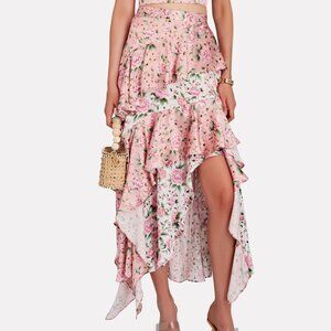 Amur Bethany Ruffled Floral Skirt